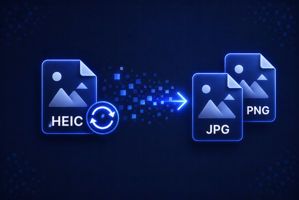 PixelSmithery HEIC to JPG and PNG converter illustration
